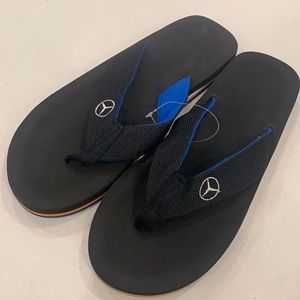 Men’s Mercedes Benz Logo Flip Flops.